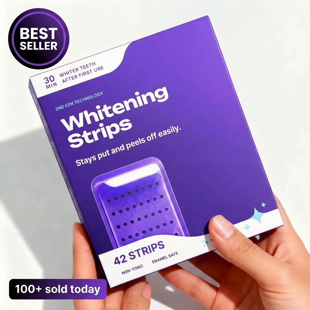 Отбеливающие полоски для зубов Aurabloom® фиолетового цвета