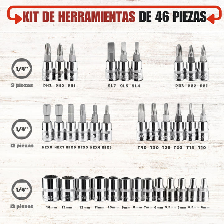 🛠️Kit De Herramientas de 46 piezas 🛠️