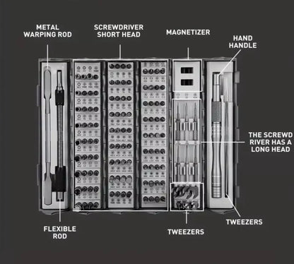 🔥Juego de destornilladores multifuncionales de acero de precisión 128 en 1🔥-50% oferta exclusiva